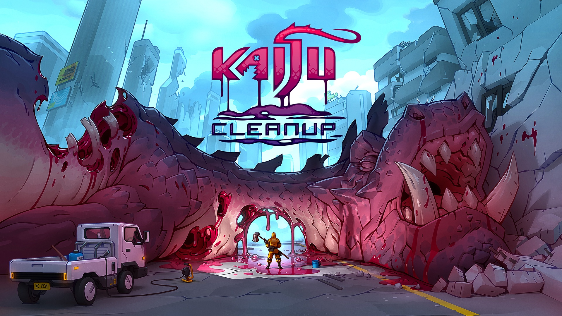 在东京游戏节目中宣布的怪物攻击清洁SIM“ Kaiju Cleanup”